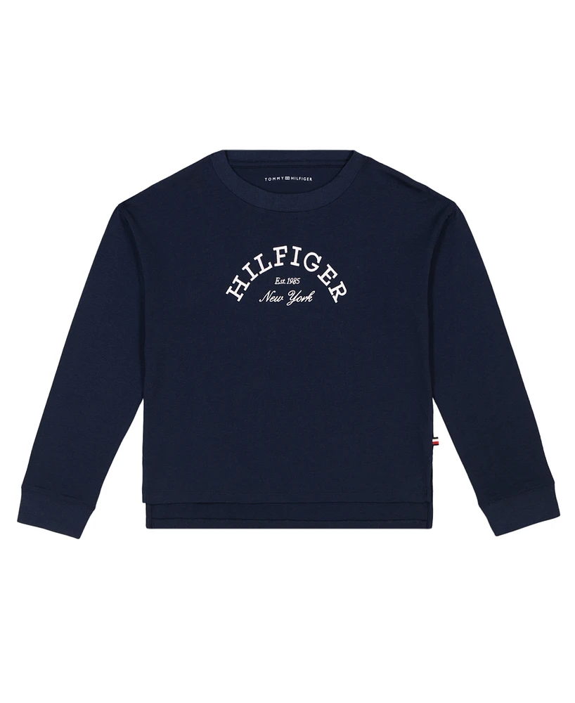 Tommy Hilfiger Toddler and Little Girls Arched Long Sleeve Tee