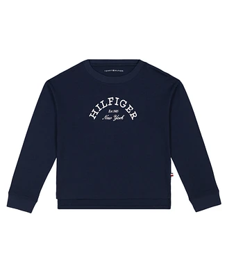 Tommy Hilfiger Toddler and Little Girls Arched Long Sleeve Tee