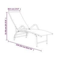 vidaXL Sun Lounger Textilene and Aluminum Taupe