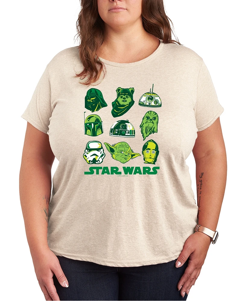 Hybrid Apparel Plus Star Wars St Patrick's Day Graphic Crewneck T-Shirt