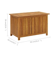 Patio Storage Box 35.4"x19.7"x22.8" Solid Wood Acacia