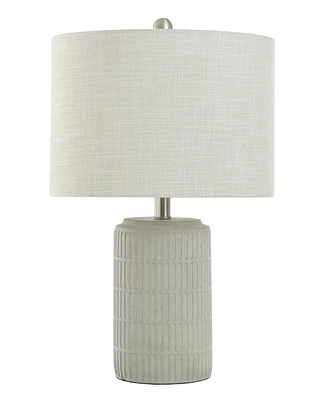 StyleCraft Home Collection 21" Metal Joni Ceramic Table Lamp