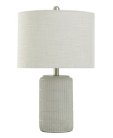 StyleCraft Home Collection 21" Metal Joni Ceramic Table Lamp