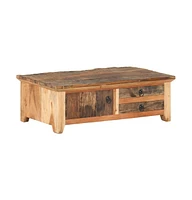 Coffee Table 35.4"x19.7"x12.2" Solid Reclaimed Wood