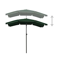 Garden Parasol with Pole 78.7"x51.2" Green