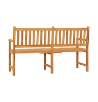 3-Seater Patio Bench with Table 59.1" Solid Teak Wood