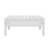 vidaXL 4 Piece Patio Lounge Set Solid Wood Pine White