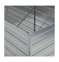 Garden Raised Bed 63"x31.5"x30.3" Galvanized Steel Silver