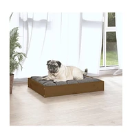 vidaXL Dog Bed Honey Brown 24.2"x19.3"x3.5" Solid Wood Pine