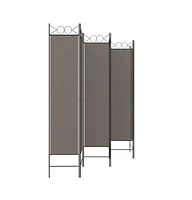 vidaXL 6-Panel Room Divider Anthracite 94.5"x86.6" Fabric