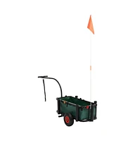vidaXL Fishing Trolley with Bag Black Steel