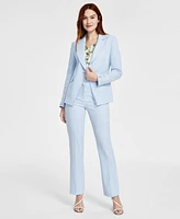 Tahari Asl Women's One-Button Peak-Lapel Twill Blazer, Regular & Petite