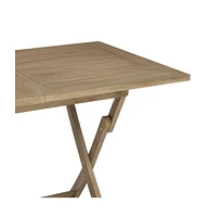 vidaXL Folding Patio Table Gray 47.2"x27.6"x29.5" Solid Wood Teak