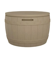 vidaXL 3-in-1 Patio Storage Box Light Brown Polypropylene