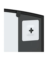 vidaXL Wall Mirror Black 39.4"x23.6" Arch Iron