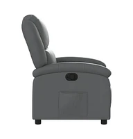 vidaXL Recliner Chair Gray Faux Leather