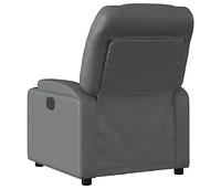Massage Recliner Chair Gray Faux Leather