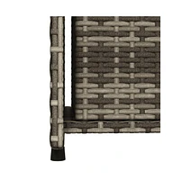 vidaXL Patio Storage Cabinet Gray 19.7"x21.7"x45.3" Poly Rattan