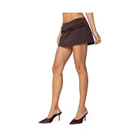 Edikted Women's Colleen Pinstripe Mini Skort