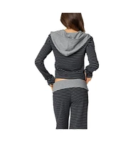 Edikted Women's Meggy Striped Zip Up Hoodie