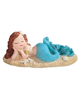 Fc Design "2-pc Set" 6.25"W Mermaid Lying on Beach Blue Mergirl Figurine Statue Ornament Home Room Office Decor and Perfect Ideas for Housewarming, Ho