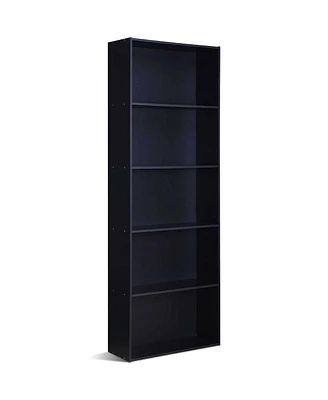 Slickblue Modern 5-Tier Bookcase Storage Shelf for Organized Display and