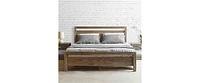 Slickblue Farmhouse Traditional Rustic Pine Platform Bed for Cozy Bedroom Decor