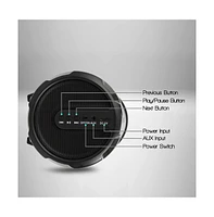 Pyle Wireless Bluetooth Tube BoomBox Speaker System with Rechargeable Battery, Aux Input, 40W Power