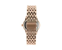 Peugeot Women's Rose Gold 40mm Multi-Function Watch with Crystal Bezel