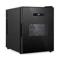 NutriChef 12-Bottle Wine Cooler Refrigerator, Digital Touch Control, Adjustable Temperature