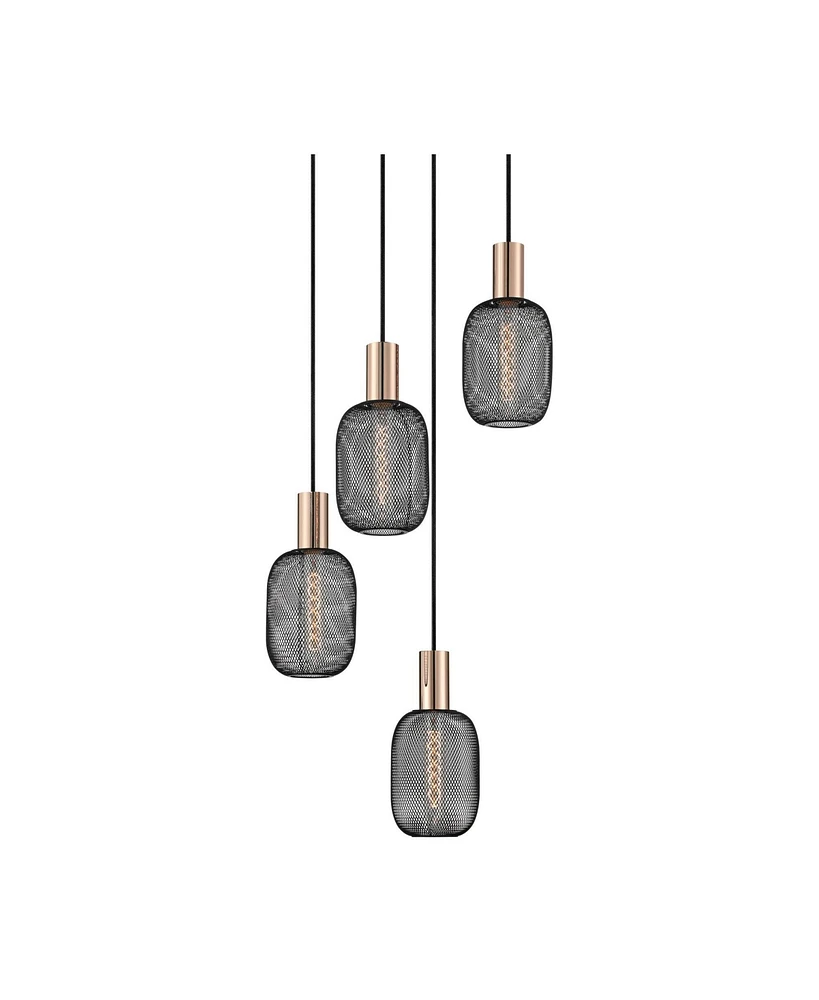 Possini Euro Design Coburn 16 1/2" Modern Pendant Chandelier Ceiling Light Fixture Dining Room Over Table Kitchen Island Foyer Hanging Multi-Light Bla