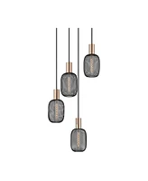 Possini Euro Design Coburn 16 1/2" Modern Pendant Chandelier Ceiling Light Fixture Dining Room Over Table Kitchen Island Foyer Hanging Multi-Light Bla