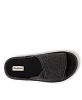 Dearfoams Men's Chase Marled Knit Adjustable Shower Slide House Slipper