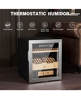 Miuguyo 50L Electric Humidor, Cigar Humidor Cooler for 350 Cigars, Temperature and Humidity Control System