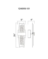 Cwi Lighting 26" Metal Guadiana Integrated Led Wall Light