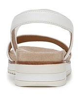 LifeStride Women's Zing Round Open Toe Wedge Slingback Sandals