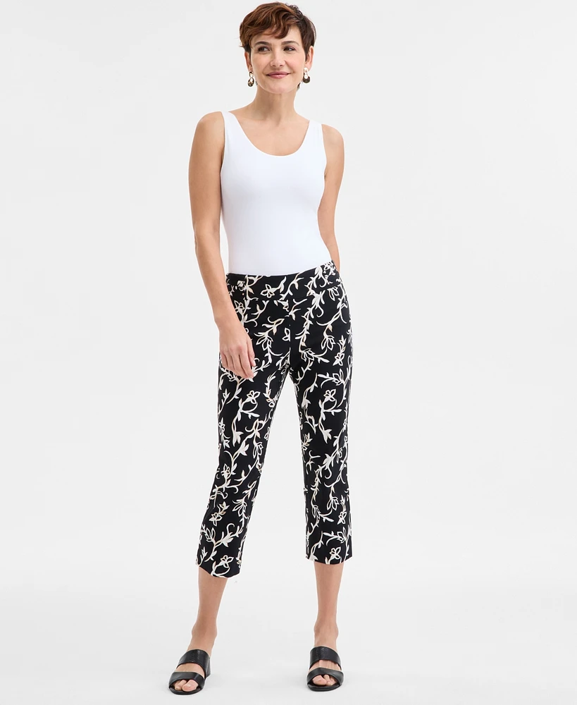 Jm Collection Women's Printed Rivet Capri Pants, Exclusively at Macy's