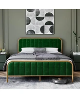 gaomon Bed Frame with Headboard Heavy Duty Sturdy Metal Platform Bed