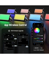 Neewer Rgb Video Light, 2500-10000K CRI97+ On Camera Selfie Light with App & 2.4G Control, 18 Light Scenes, 4300mAh Battery for Photography, SL90