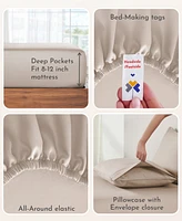 Soft 100% Cotton Sheets Set - Cooling Durable Sateen