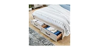 Slickblue Farmhouse Platform Bed with Storage Drawers for Stylish and Practical Bedroom Organization