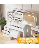 gaomon Bedroom Dresser with Electrical Outlet 4 Drawer Storage Cabinet Dresser