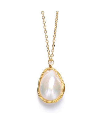 Genuine Freshwater Pearl with .925 Sterling Silver Necklace