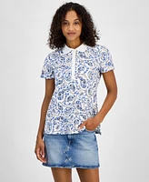 Tommy Hilfiger Women's Paisley-Print Polo Shirt