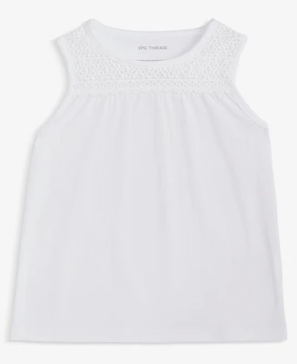 Epic Threads Toddler Girls Crochet Tank Top, Exclusively at Macy's