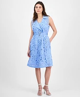 julia jordan Women's Sleeveless Lace Midi Dress