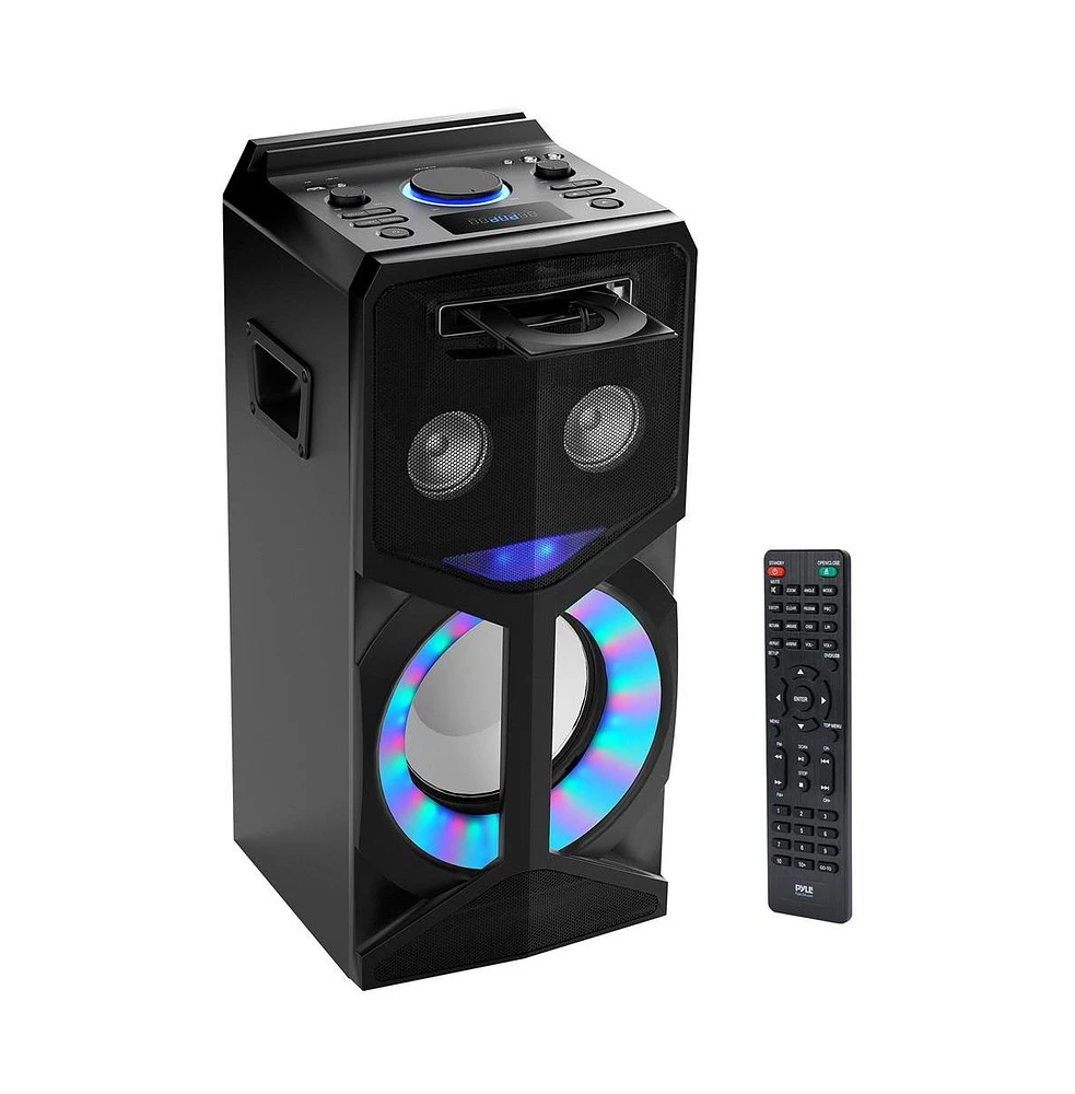 Pyle Karaoke Vibe Portable Pa Speaker System with 8" Subwoofer, Bluetooth & Dvd Player