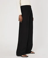 French Connection Women's Birdie Front-Pleat Wide-Leg Pants