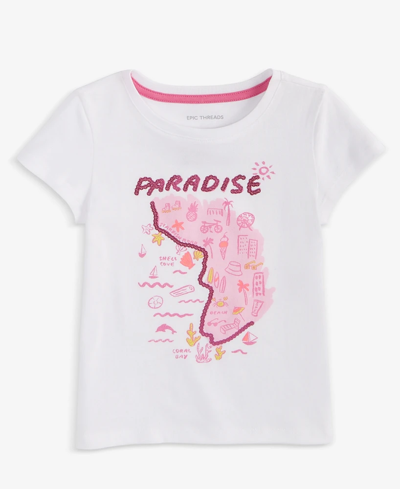 Epic Threads Toddler Girl Paradise Graphic T-Shirt, Exclusively at Macy's