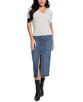 Guess Women's Paula Short-Sleeve Polo Sweater